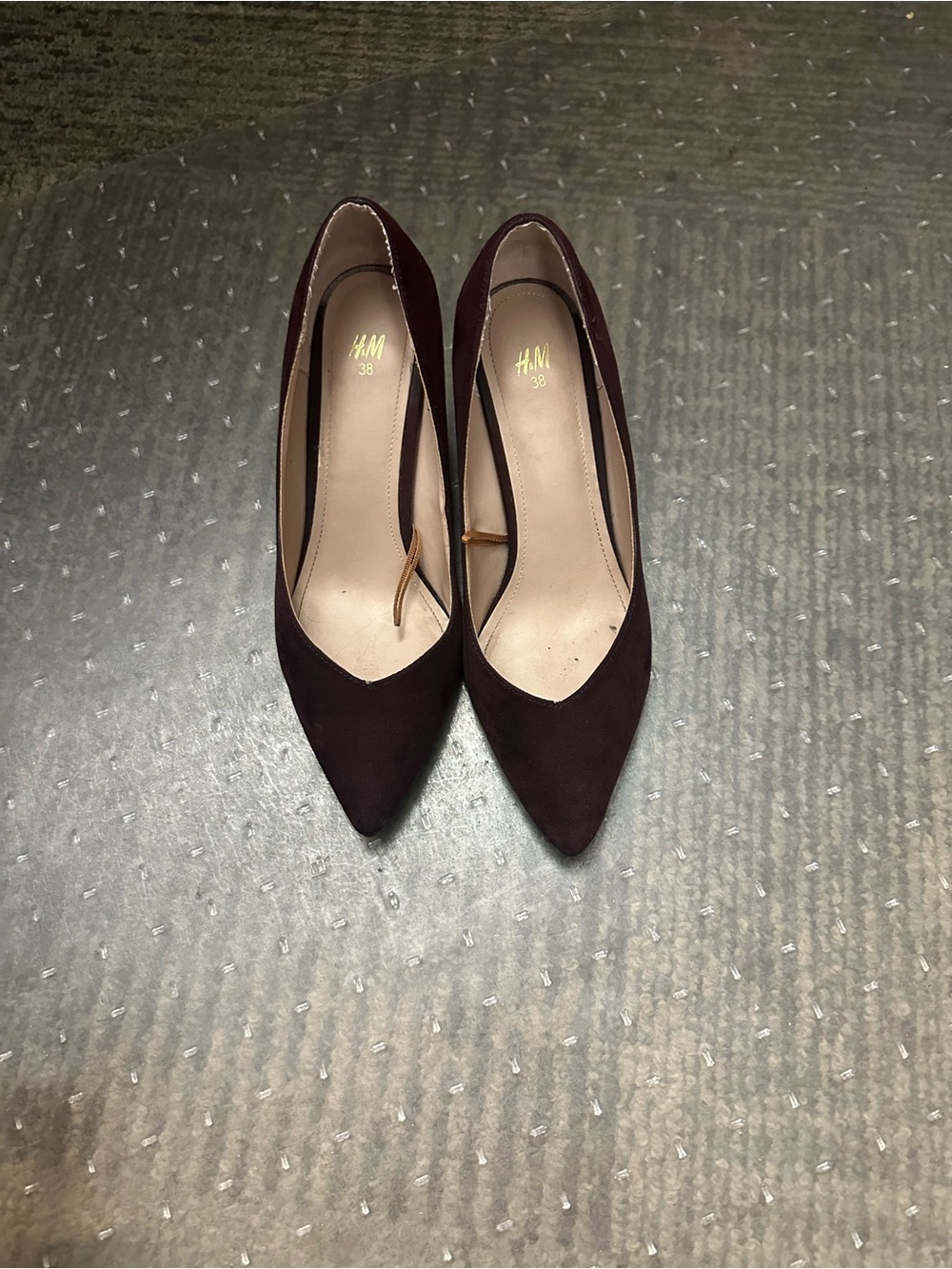 H&M Women's Pointed Pumps in Dark Brown Suede